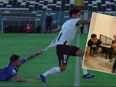 Valenzuela parodia su agarrón de camiseta a Bolados junto a su hijo