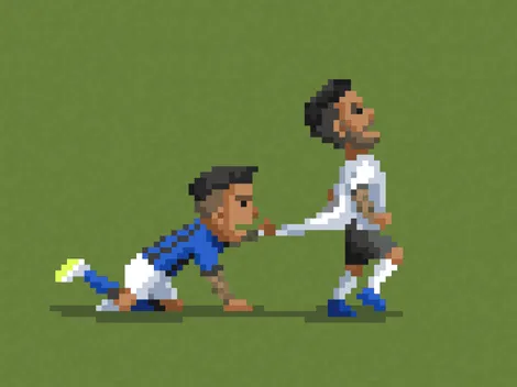 Artista recrea agarrón de César Valenzuela en 8bits