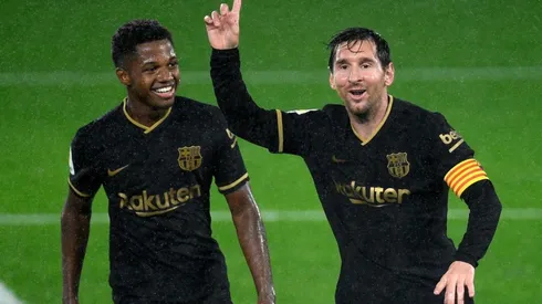 Ansu Fati y Lionel Messi, figuras en Barcelona.