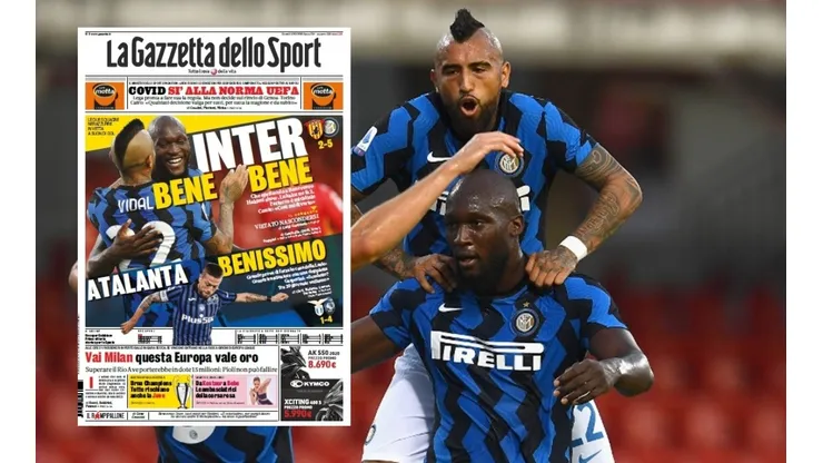 Arturo Vidal agarra tantos balones que es como una 'garra' pensaron en La Gazzetta dello Sport