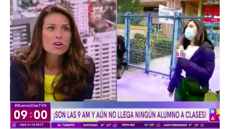 Los animadores de TVN se quedaron con la boca abierta al ver la fallida vuelta a clases.
