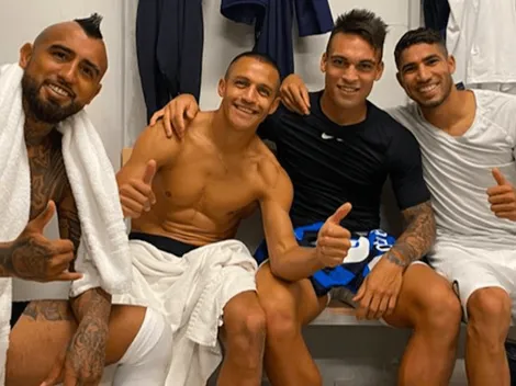 Hakimi celebra su partidazo junto a "La banda" sudamericana