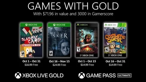 Juegos gratis de Xbox en octubre