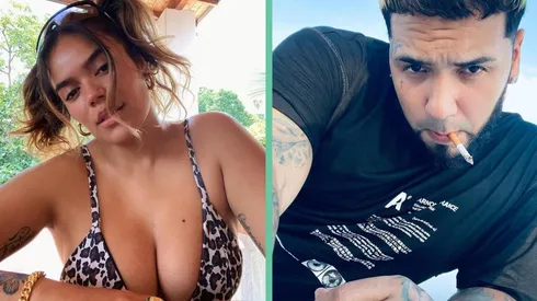 Karol G está en Colombia, mientras Anuel sigue en Miami.