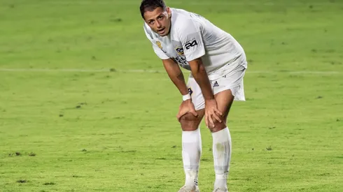 Javier Hernández con la camiseta de Los Ángeles Galaxy