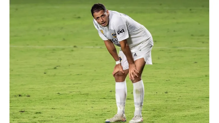 Javier Hernández con la camiseta de Los Ángeles Galaxy