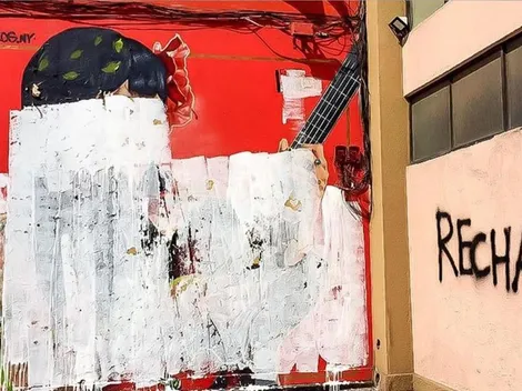 Vandalizan con pintura mural dedicado a Mon Laferte