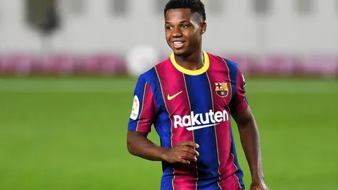 Ansu Fati con la cara llena de gol