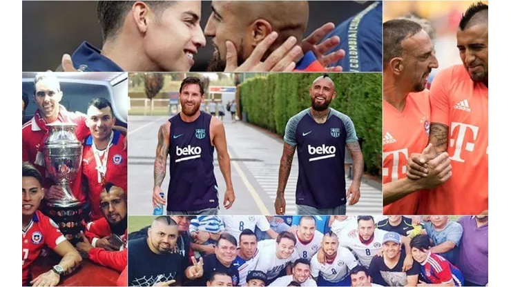 Falta espacio para incluir a todos los amigos que el fútbol le regaló a Arturo Vidal. Además de buen jugador, es King es reconocido como muy buen amigo