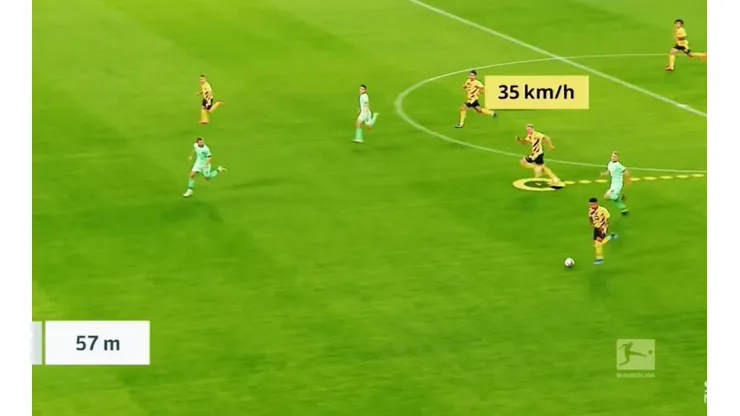 Carrerón de Haaland para el golazo del Borussia Dortmund.