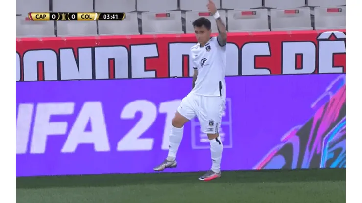 Pablo Mouche se lesionó en el inicio del duelo contra Athletico Paranaense.