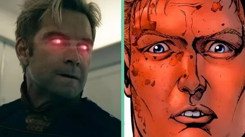Homelander en sus dos versiones de "The Boys", en la serie y en el cómic.