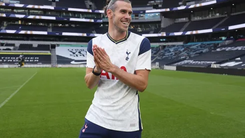 Gareth Bale en su presentación con el Tottenham