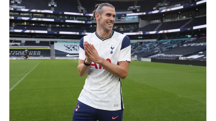 Gareth Bale en su presentación con el Tottenham