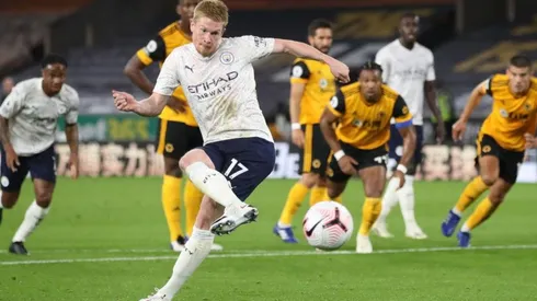 De Bruyne abrió el triunfo del City ante los Wolves