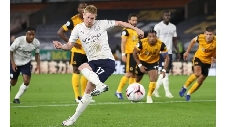 De Bruyne abrió el triunfo del City ante los Wolves