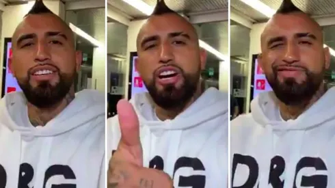Arturo Vidal saludó al Inter en lindo italiano y alzando su dedo pulgar.