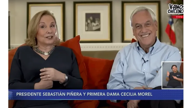 Cecilia Morel y Sebastián Piñera en Vamos Chilenos.