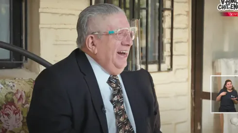 Valentín Trujillo en el momento de la sorpresa.