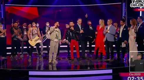 Villa Cariño y Tomo Como Rey en pleno, para Vamos Chilenos.