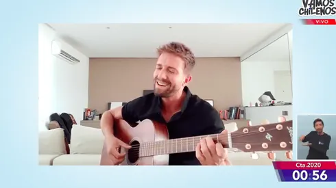 Pablo Alborán en su paso por Vamos Chilenos.
