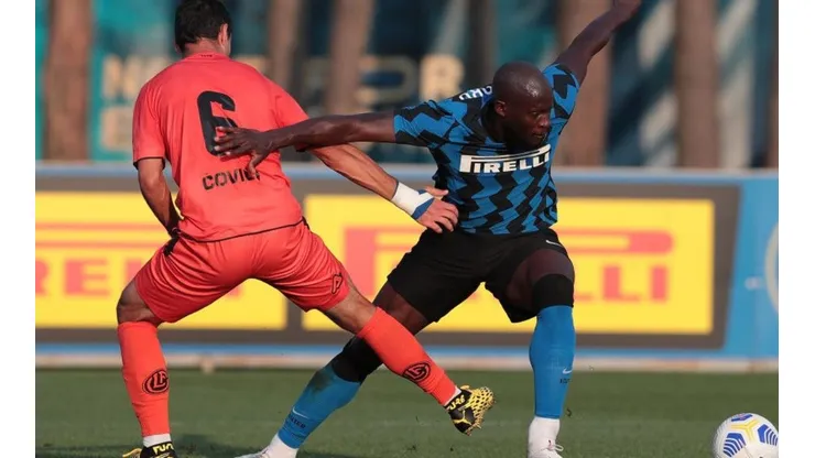 Romelu Lukaku jugando en la pretemporada de Inter de Milán