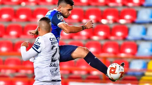 Sebastián Vegas fue a buscar un balón aéreo para convertir su primer gol con el Monterrey