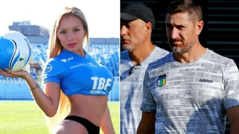 La bella empresaria compartió una sugerente fotografía para pedir la salida del DT de O'Higgins.