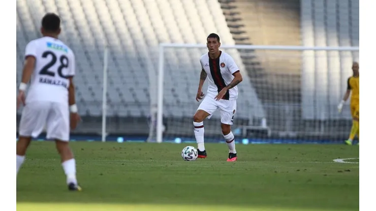 Enzo Roco en su debut con el Fatih Karagümrük en Turquía.