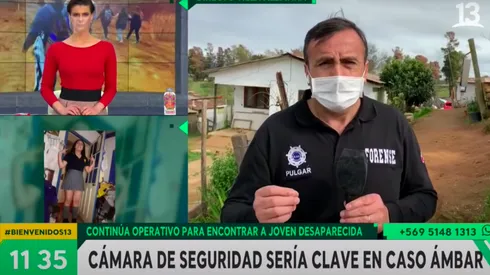 El momento previo a que el perito Francisco Pulgar ingresó a la casa de Hugo Bustamante, durante una emisión de "Bienvenidos".