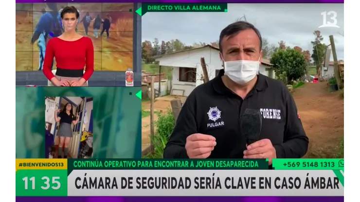 El momento previo a que el perito Francisco Pulgar ingresó a la casa de Hugo Bustamante, durante una emisión de "Bienvenidos".