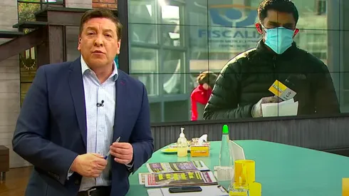 Julio César Rodríguez en el momento de la reflexión en torno al caso Nano Calderón, en medio de "Contigo en la Mañana".