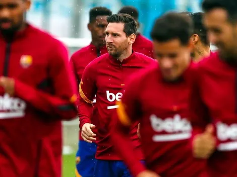 Messi se integra a los trabajos en grupo con el Barcelona