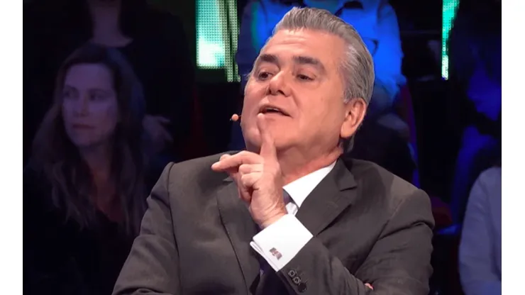 Hernán Calderón en plena defensa de Nano Calderón, durante su participación en el programa "Vértigo".