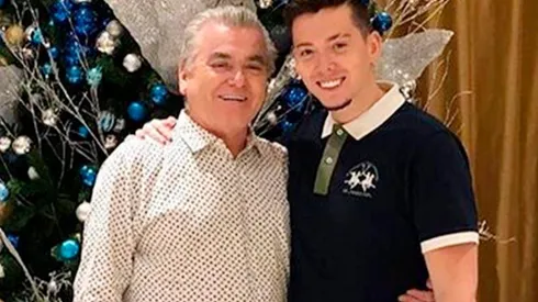 Hernán Calderón junto a su hijo Nano.