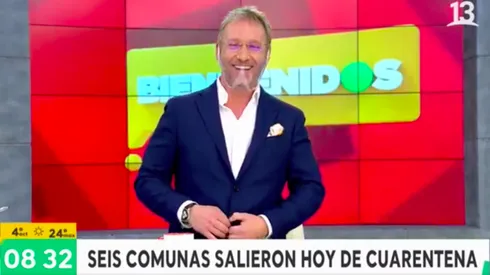 Martín Cárcamo en pleno retorno a "Bienvenidos", de Canal 13.