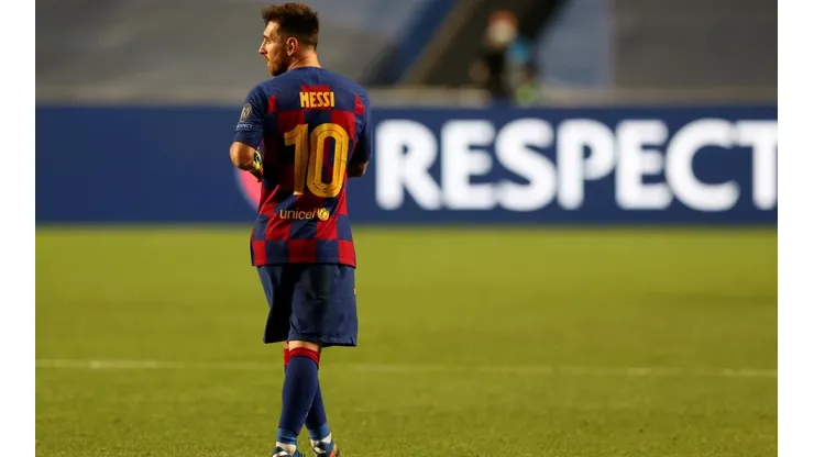 Messi en su último partido con el FC Barcelona