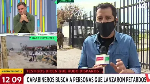 El momento en que el periodista Rodrigo Pérez describe el ataque al equipo de "Bienvenidos".