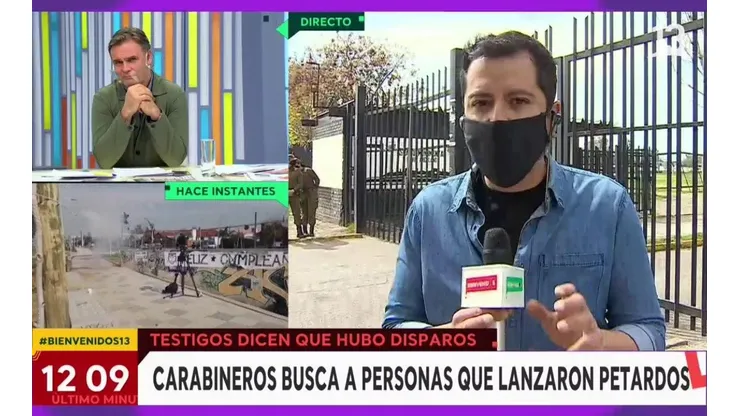 El momento en que el periodista Rodrigo Pérez describe el ataque al equipo de "Bienvenidos".