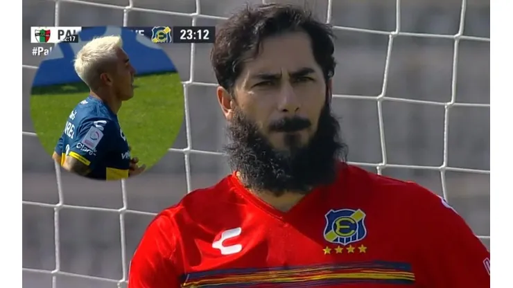 El barbón Johnny Herrera en Everton contra Palestino.