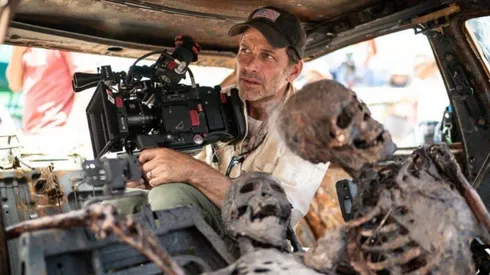 El director Zack Snyder en medio de las filmaciones de "Army of the Dead".