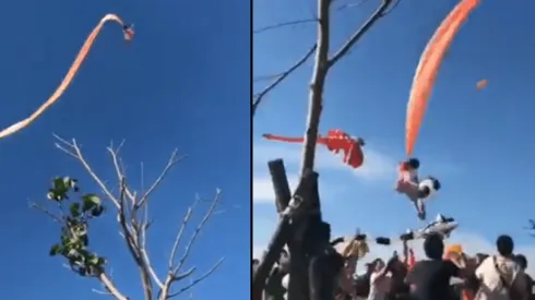 La menor estuvo a lo menos 30 segundos enredada en el volantín.