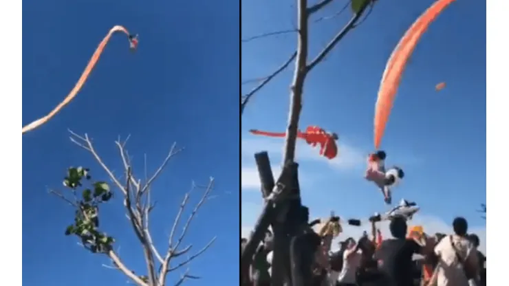 La menor estuvo a lo menos 30 segundos enredada en el volantín.