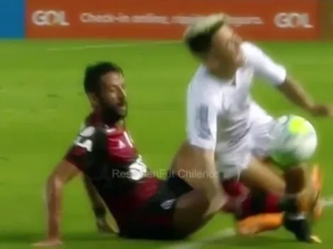 El patadón de Mauricio Isla a Soteldo en su debut en Brasil