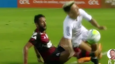 Mauricio Isla hace volar por los aires a Yeferson Soteldo: el chileno aprobó su debut con la camiseta de Flamengo