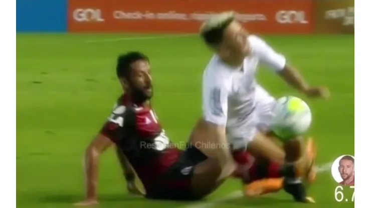 Mauricio Isla hace volar por los aires a Yeferson Soteldo: el chileno aprobó su debut con la camiseta de Flamengo