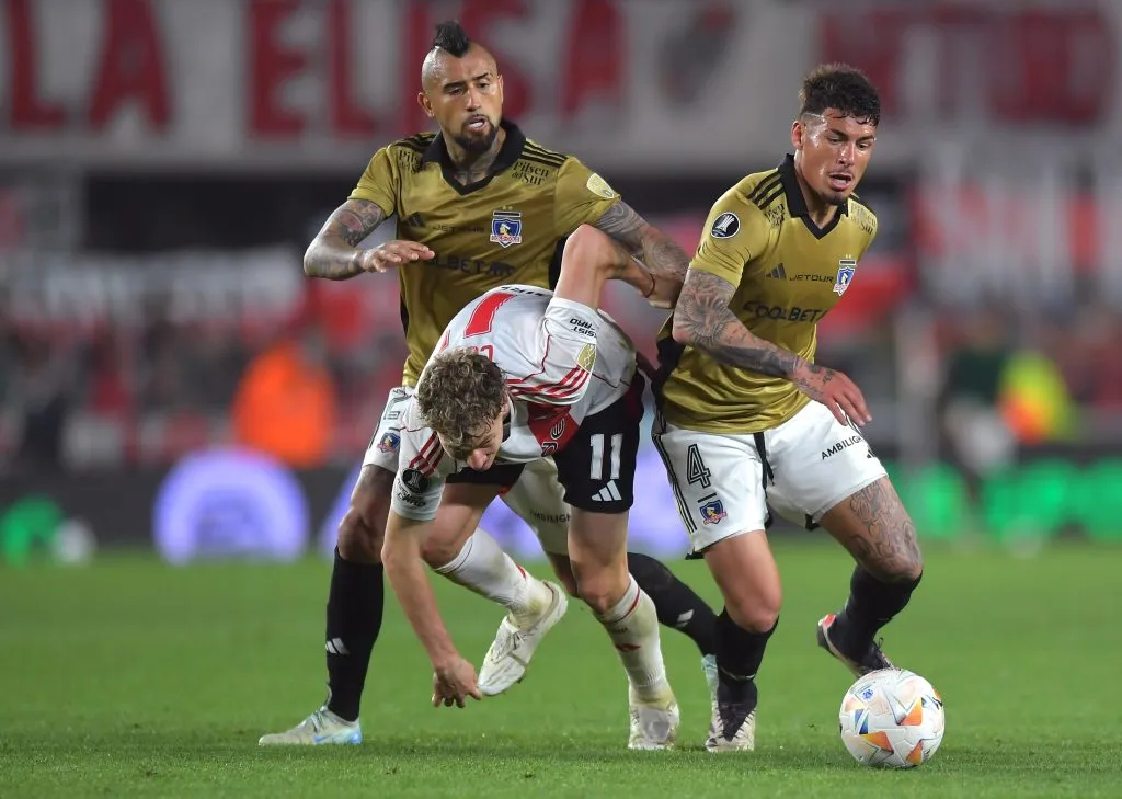 Arturo Vidal fue titular en la eliminación de Colo Colo ante River Plate. Imagen: Getty.