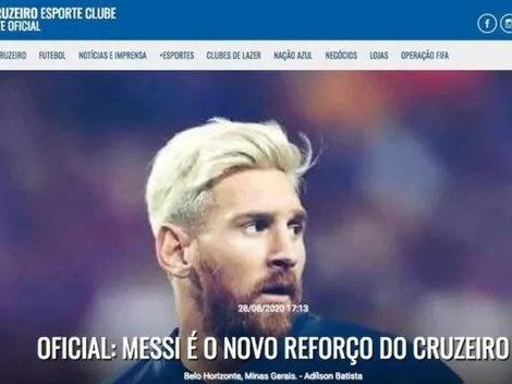 Hackean el sitio web de Cruzeiro y anuncian el fichaje de Messi