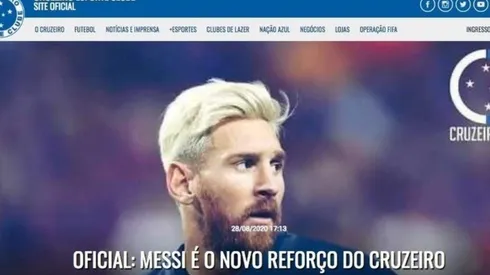 Messi apareció en el sitio web de Cruzeiro