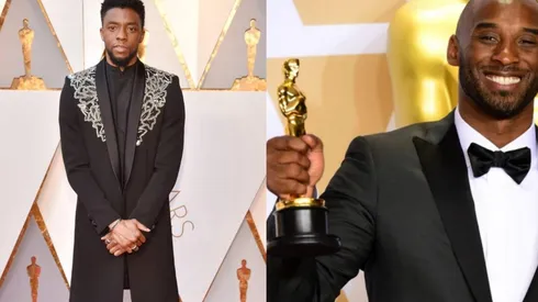 “Qué noche épica. Este hombre ganó un Oscar”, escribió Chadwick Boseman en el tweet junto a la foto.